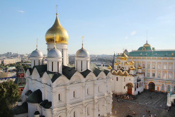 Fototapeta na wymiar Cathedral square in Moscow Kremlin