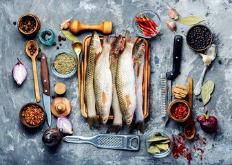 Fresh fish and ingredients
