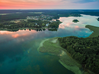 Niesłysz lake aerial view