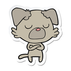 Fototapeta premium sticker of a cartoon dog