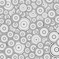 Abstract circle black line pattern design decoration background. You can use for abstraction artwork, print, design element, cover.