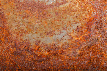 sheet of rusty metal. old oxidized background