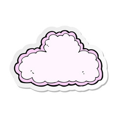 sticker of a cartoon cloud symbol