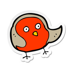 sticker of a cartoon robin