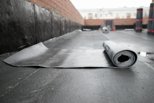 Waterproof Bitumen Roll Covered With Insulation Materials. Stock Photo,  Picture and Royalty Free Image. Image 131033788.