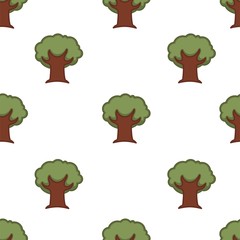 Tree seamless pattern nature forest oak wallpaper