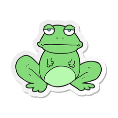 sticker of a cartoon frog