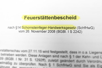 Feuerstättenbescheid