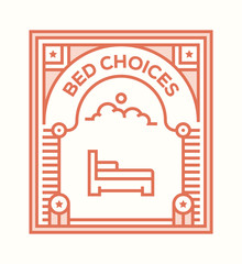 Fototapeta premium BED CHOICES ICON CONCEPT