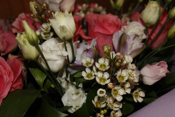 Colorful with diffrent flowers bouquet