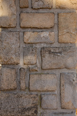 Old yellow brick castle wall texture background