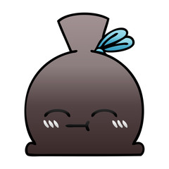 gradient shaded cartoon sack