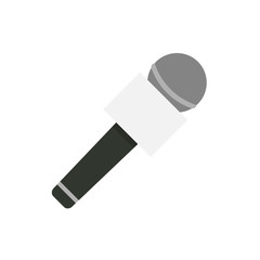 Microphones and dictaphone vector flat icons isolated on white background