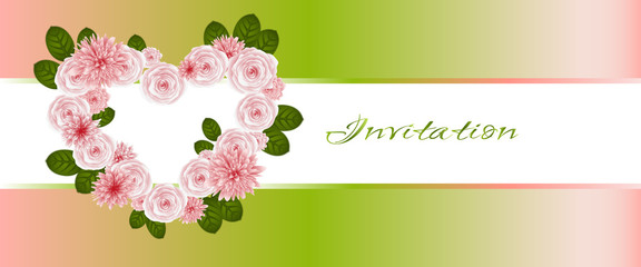 Floral ornament template for greeting card