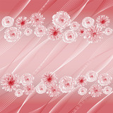 Floral ornament template for greeting card