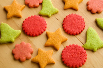 assortment of biscuits in different shapes for easter