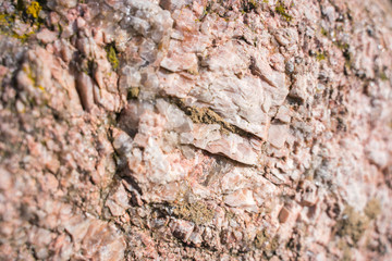 Stones on closer inspection. The surface of the stones.