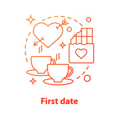 First date concept icon