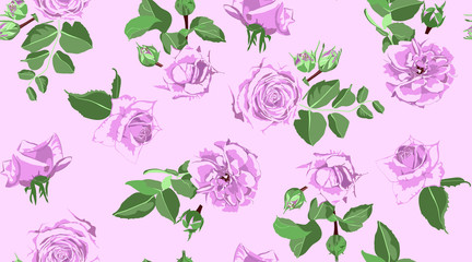 Roses Seamless Pattern for Wedding Decoration.