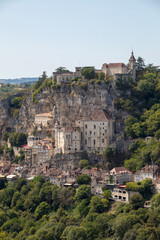 Fototapeta na wymiar Pilgrimage town of Rocamadour, Episcopal city and sanctuary of the Blessed Virgin Mary, Lot, Midi-Pyrenees, France