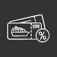 Cheap cruise deal chalk icon