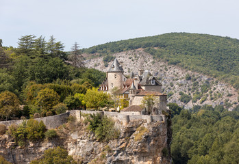 Fototapeta premium Castle of Belcastel in Lacave. Lot, Midi-Pyrenees, France