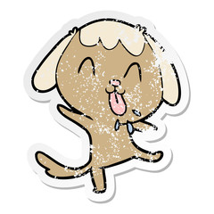 cartoon happy puppy