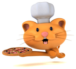 Fun cat - 3D Illustration