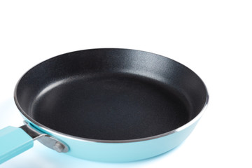 metal pan on white background with clipping path