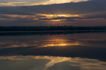 Fototapeta premium road and sea in sunset time travel scene .