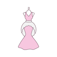 Wedding dress color icon