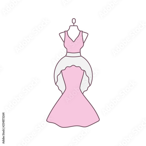 Wedding dress color icon