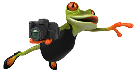 Fun frog - 3D Illustration
