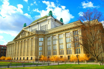 Fototapeta na wymiar Old National and University Library in Zagreb, Croatia