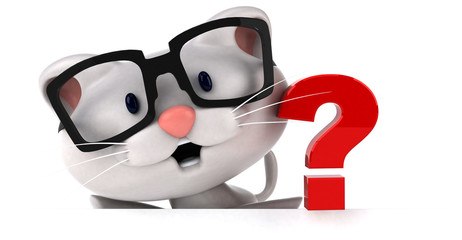 Fun cat - 3D Illustration