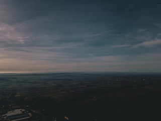 Aerial images of medieval old town, a destination for tourists from around the world. It is part of the popular Romantic Road through southern Germany.