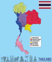 map of Thailand