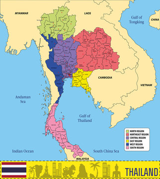 map of Thailand