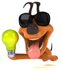Fun dog - 3D Illustration