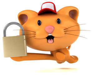 Fun cat - 3D Illustration