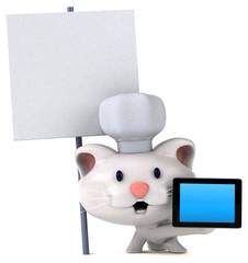 Fototapeta premium Fun cat - 3D Illustration