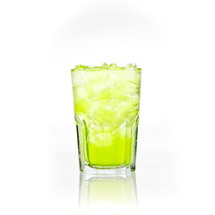 Green cocktail on a white background isolated
