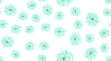 Vintage Roses, Pastel Seamless Pattern.