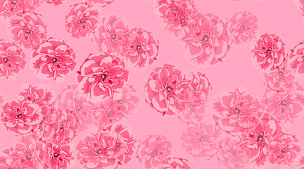 Seamless Floral Pattern, Red Vintage Roses.