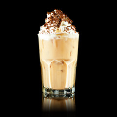 milkshake on a black background
