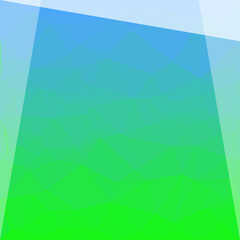 Abstract green and blue gradient Polygon background. Low Poly Creative template or pattern. 