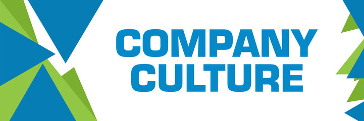 Company Culture Green Blue Triangle Text 