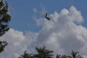 Military plane and treetops in Tropical North Queensland, Australia
