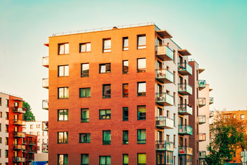 Fototapeta premium Modern Apartment house and home residential complex real estate