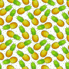 Cute background of pineapple